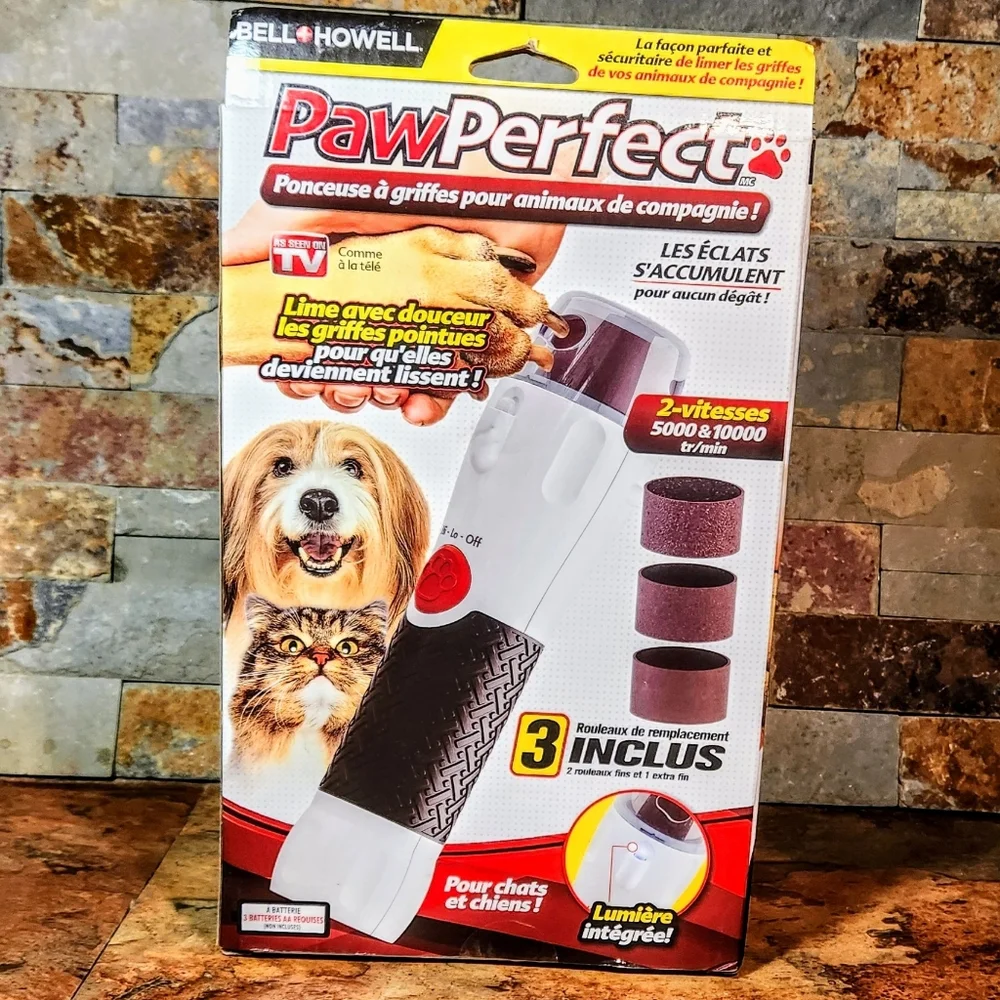 Bell & Howell Paw Perfect For Cats & Dogs • Gently Files Away Long Sharp Nails - Picture 3 of 5